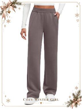 Wide Leg Sweatpants Modal Soft High Waisted Lounge Pants Pockets